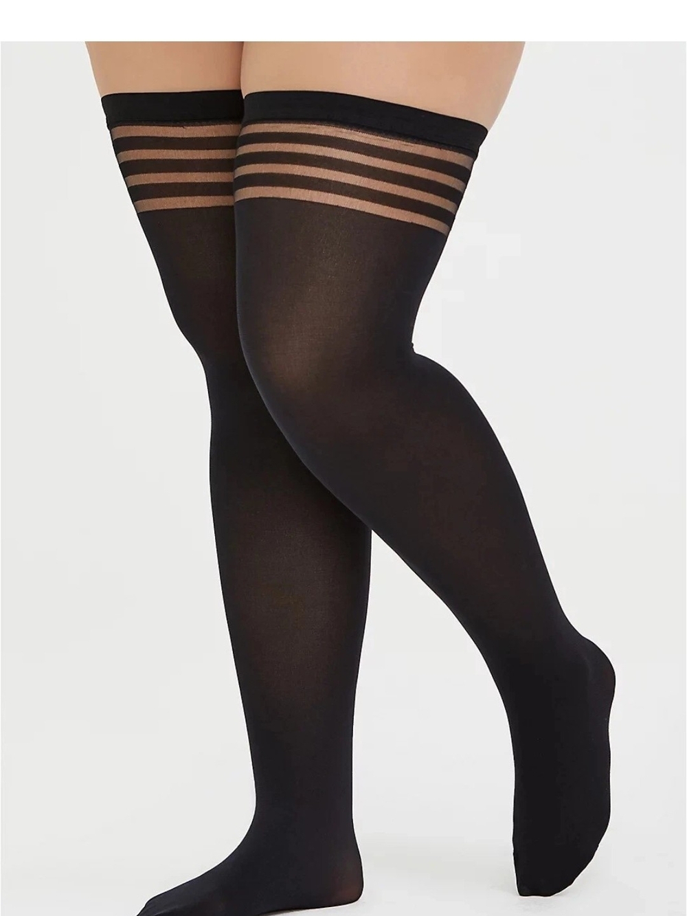 Torrid T Shadow Striped Thigh-High